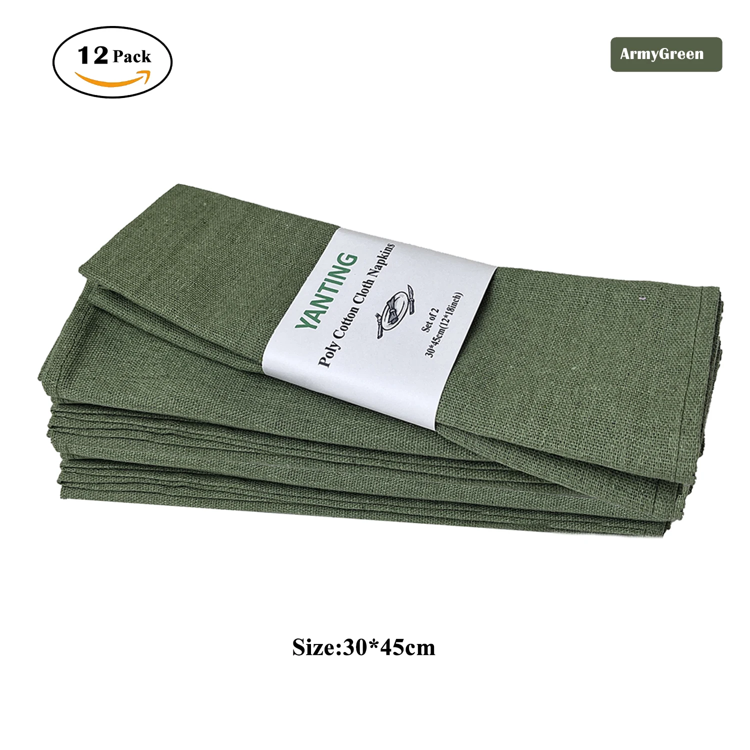 

12Pcs Christmas Green Red Cloth Napkin For Hotel Polyester cotton Wedding party Dining Table Decoration Towel Napkin