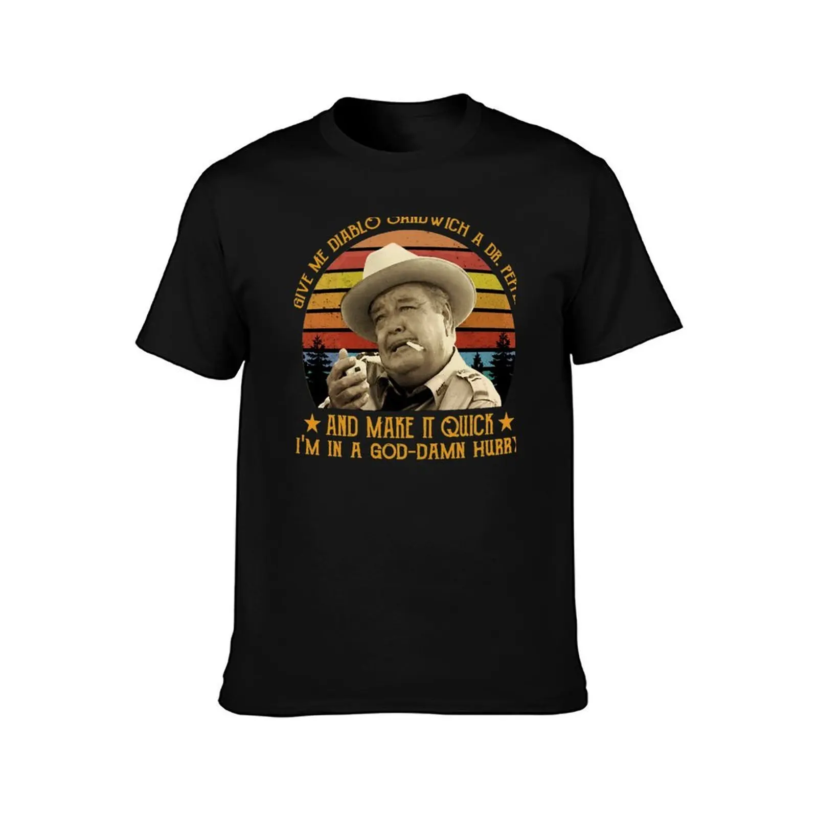 Give Me Diablo Sandwich A Dr Pepper Smokey And The Bandit T-Shirt Classic Graphic Short Sleeve Top T-Shirt