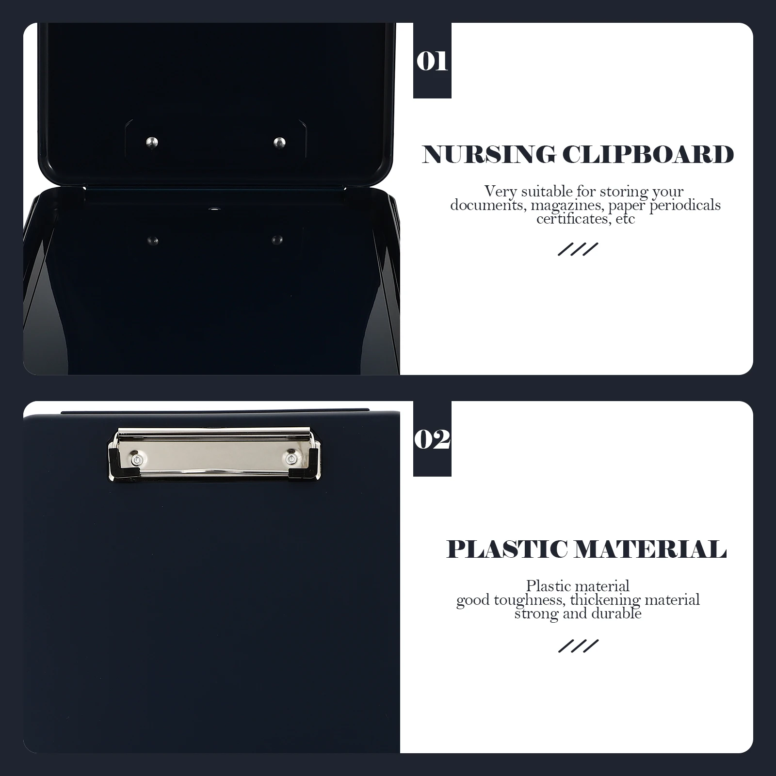

Plastic Clipboard Box Multi-Function Hanging Storage Nurse Clipboard Office Work Supply Lightweight Strong Organizing