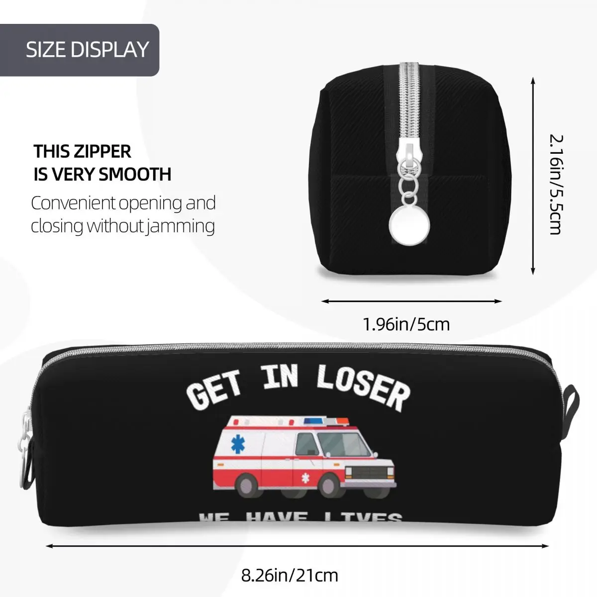 EMS المسعف EMT احصل على مقلمة إسعاف الخاسرة سعة كبيرة أكياس القلم صندوق القلم القرطاسية قلم رصاص الحقيبة حقيبة مستحضرات التجميل #4