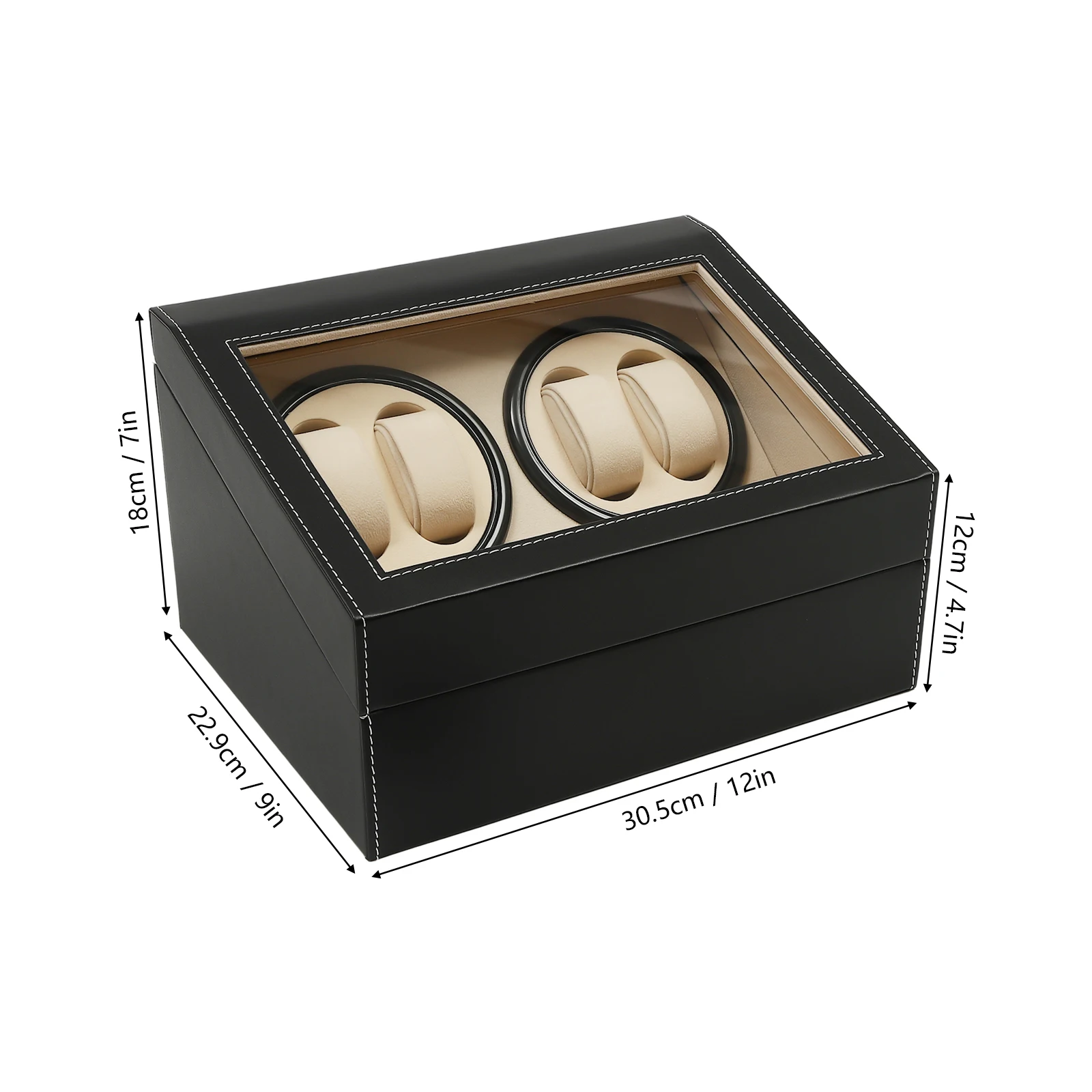 boîte rangement montres rotative – vue détaillée