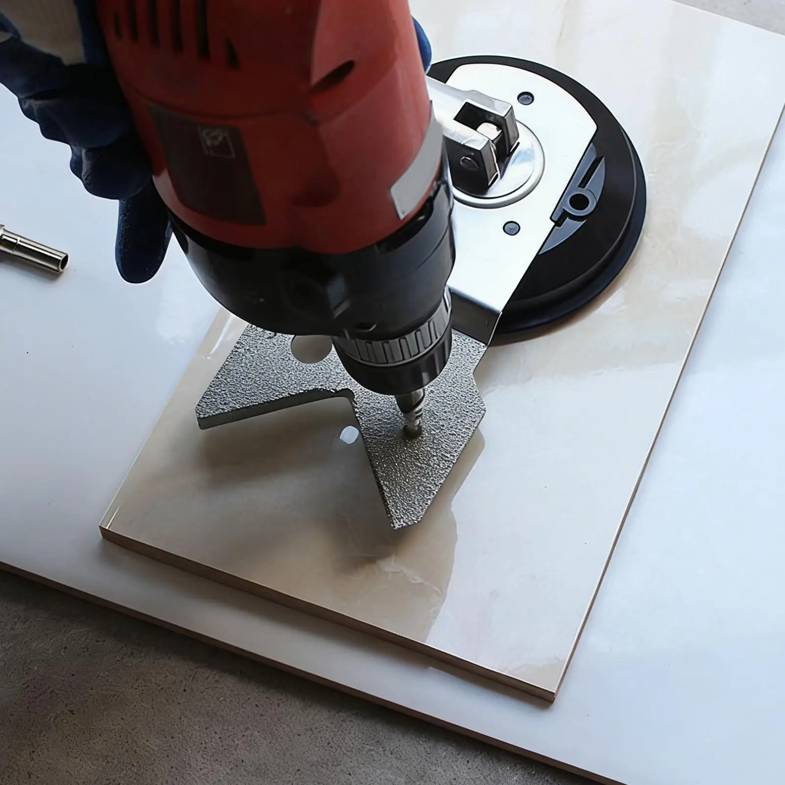 Tile Hole Drilling Guide Granite Centering Fixture With Suction Cup Glass Hole Opening Guide Tool For Construction Repair