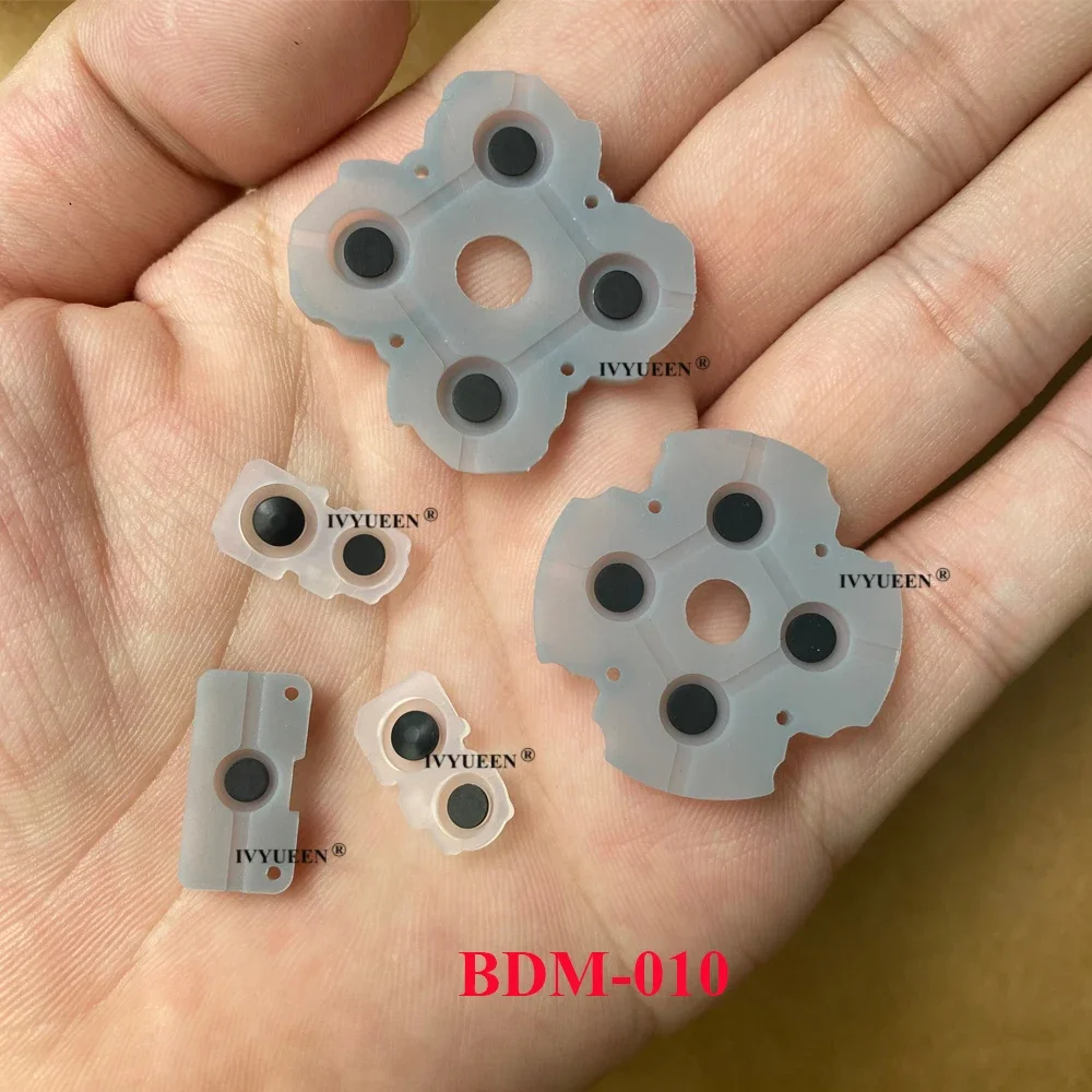 10 Sets Conductive Rubber Pads for Playstation 5 PS5 Controller BDM 010 020 030 L1 R1 L2 R2 Adhesive Button Keypad Repair Part