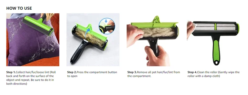 Flusen Roller Hund Haarentferner Haustier BrushRemoves Haare Magie für Tier Wolle Entfernung Katzen Lint Kleidung Reinigung Werkzeuge Liefert – Detail 15