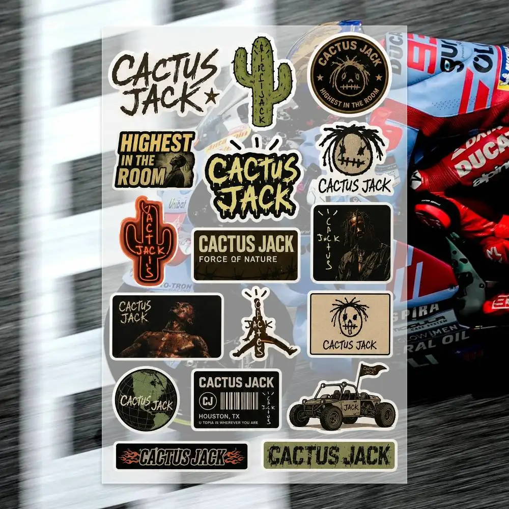 C-Cactus J-Jack Japanese Motorcycle Sticker Suitable for Motorcycle Body Reflective Car Sticker Helmet Decal