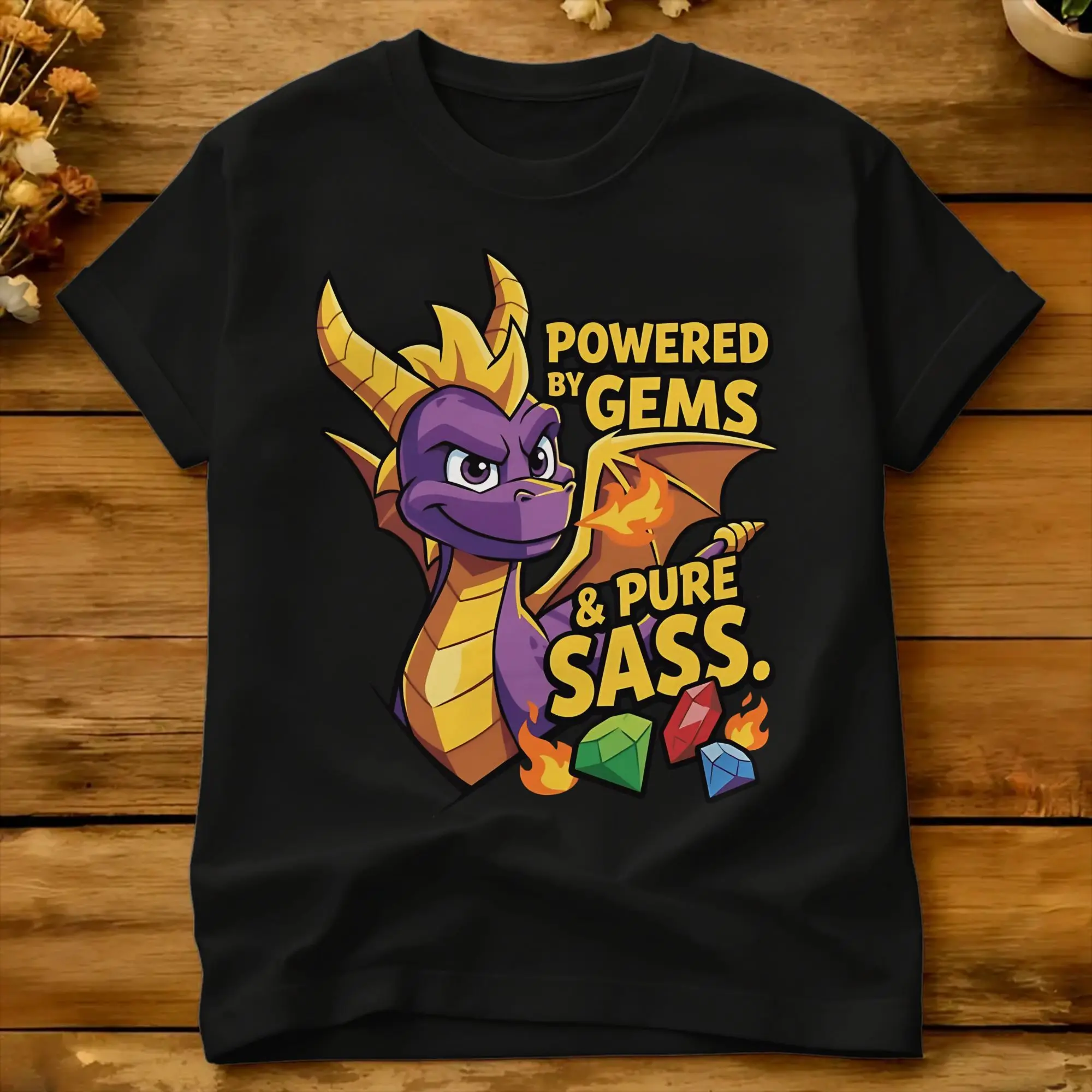 Spyro The Dragon Pure Sass  T Shirt Summer Spyro Streetwear T-Shirts 100% Cotton Fashion Tshirt For Man Casual Top Tees
