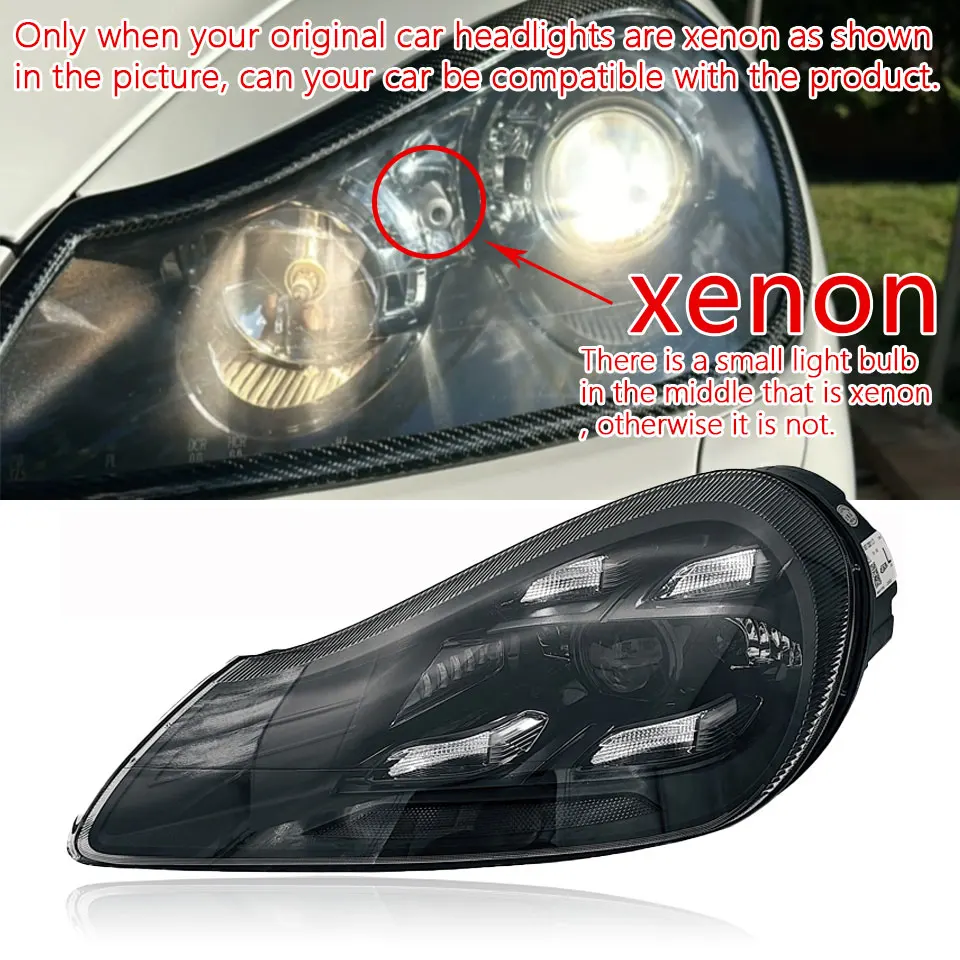 ポルシェカイエン用LEDヘッドライト,957ヘッドライト,自動車用ランプ