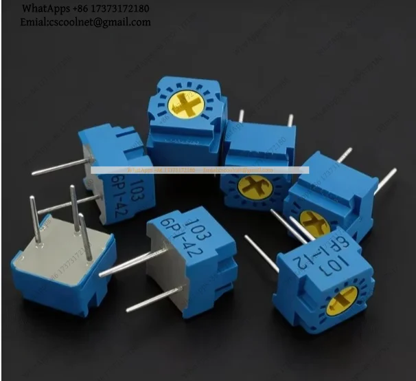 k3 50Pcs GF063P1-B103K Sealed Trimmer Potentiometer Top Adjust 1K 50K 100K Variable Resistor Assortment Kit