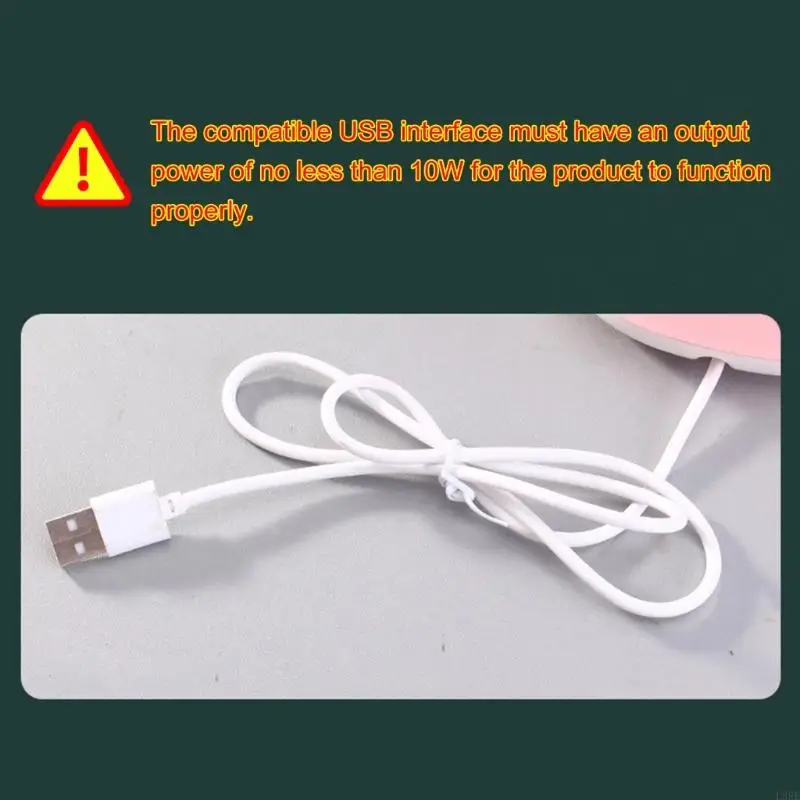 L8RE Alas Mug Minuman Panas Cangkir Kopi Penghangat Cangkir USB Rumah Portabel Alas Pemanas Minuman