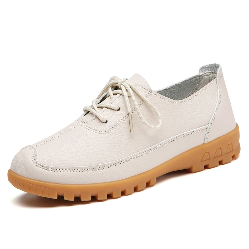 

Women Casual Sports shoes sneakers Loafers Cow Split Leather Breathable Sweat-absorbent Flat Heel Fashion Classic Style