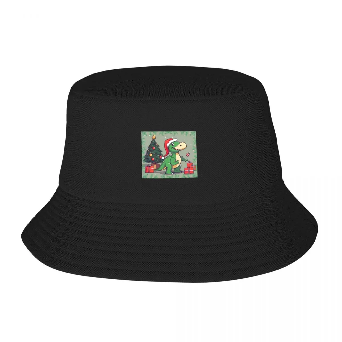 

Dinosaur Christmas Cartoon T Rex Bucket Hat Golf Dropshipping Woman Hat Men's