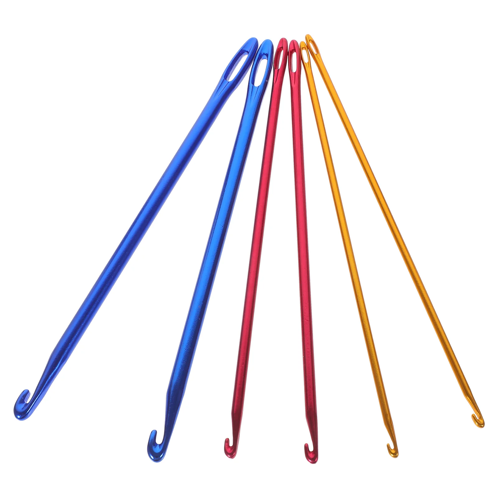 6 Pcs Knitting Crochet Needle Sewing Pins Tools Needles with Hole Single Pointed