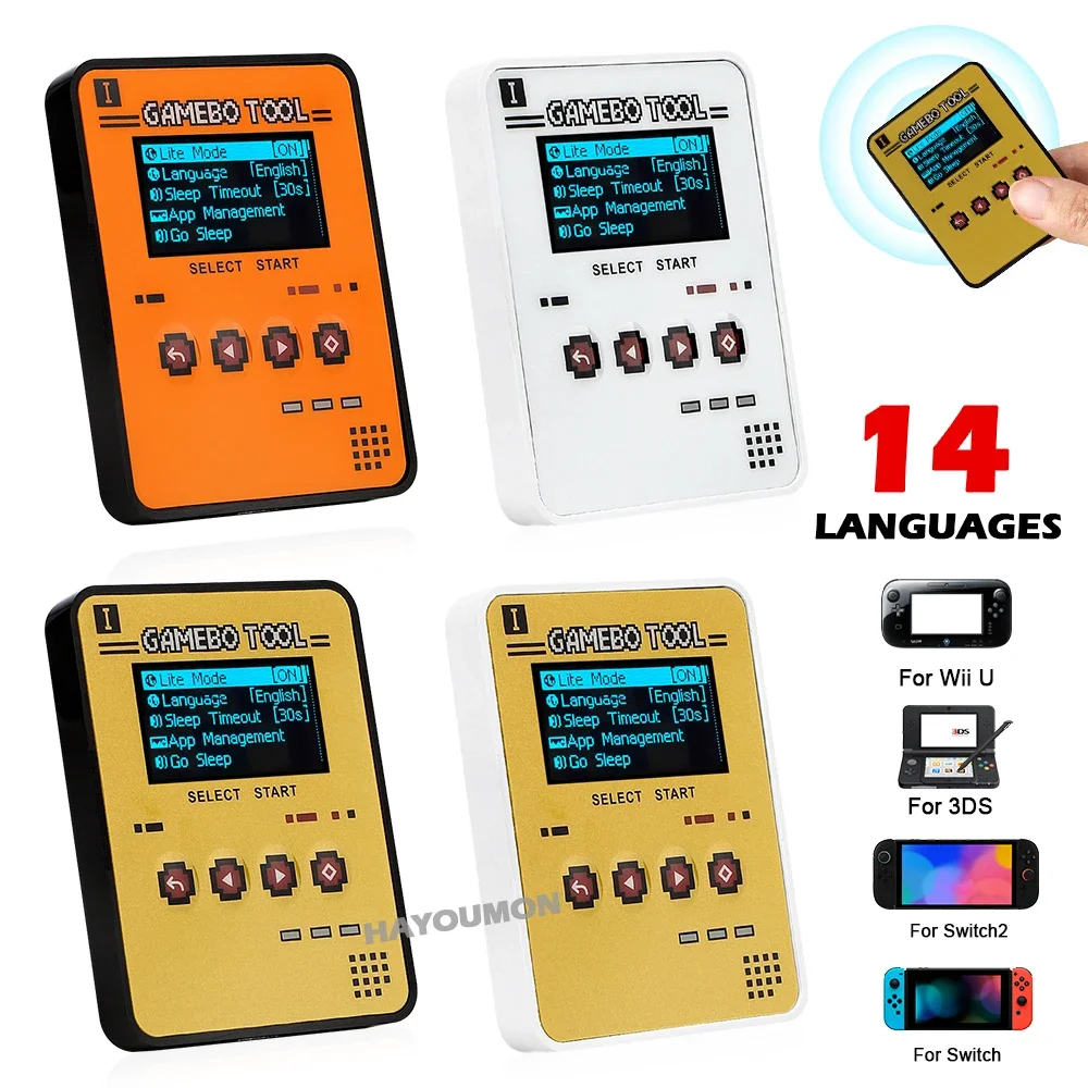 For GAMEBO TOOL Rechargeable Intelligent Emulator OLED Bth-compatible Smart NFC Emulator for Switch/Switch2/3DS/Wii U Accessory