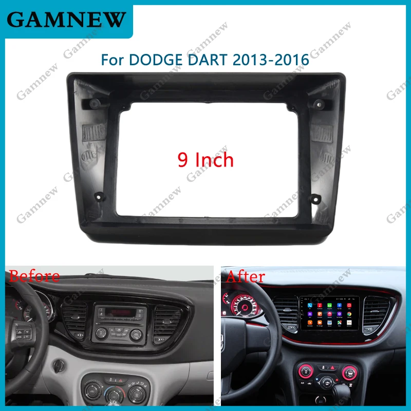 

9 Inch Car Frame Fascia Adapter Android Radio Dash Fitting Panel Kit For DODGE DART 2013-2016