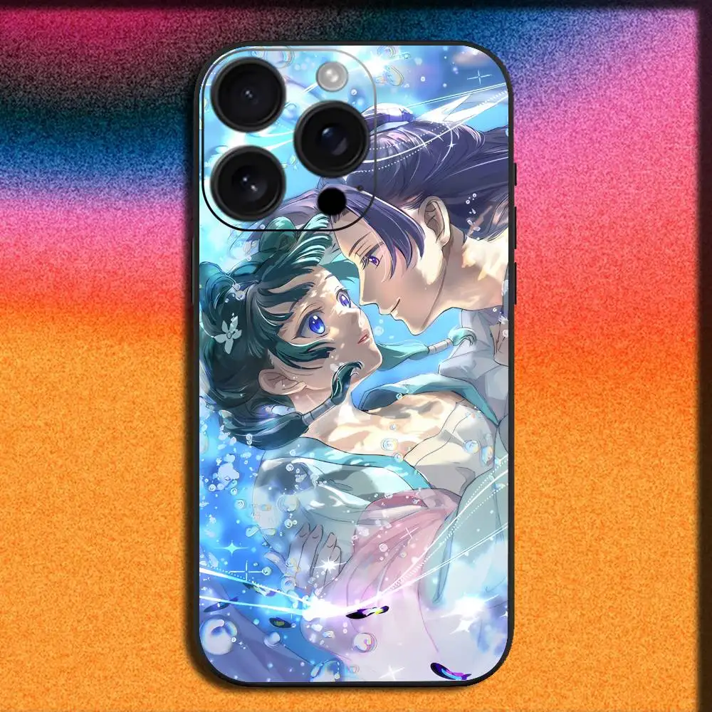 T-The A-Apothecary Diaries 아이폰 케이스 (17,16,15,14,13,12,11,Pro,Max,Plus,E,SE4,Air,Mini) 블랙 커버