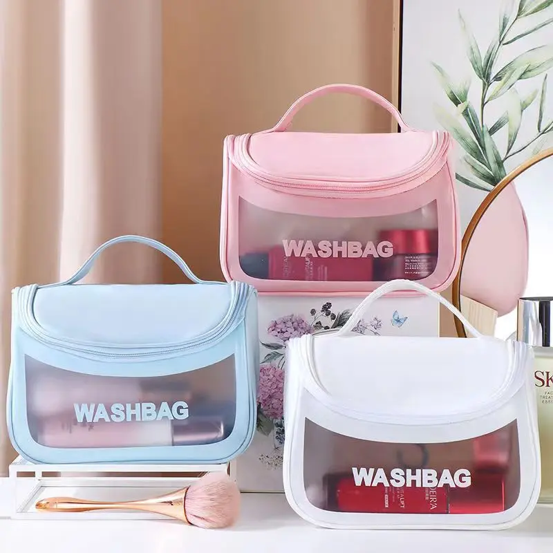 Women Makeup Bag Travel Cosmetic Bag Toiletries Organizer Waterproof Storage Neceser Hanging High Quality Bathroom PVC Wash Bag