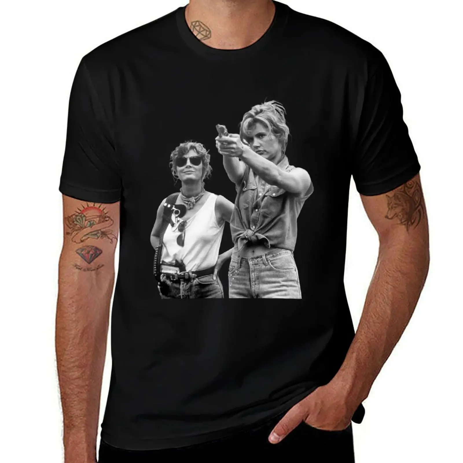 Thelma and Louise t shirt movie geena davis susan sarandon T-Shirt Christmas Casual Short Sleeve Top T-Shirt