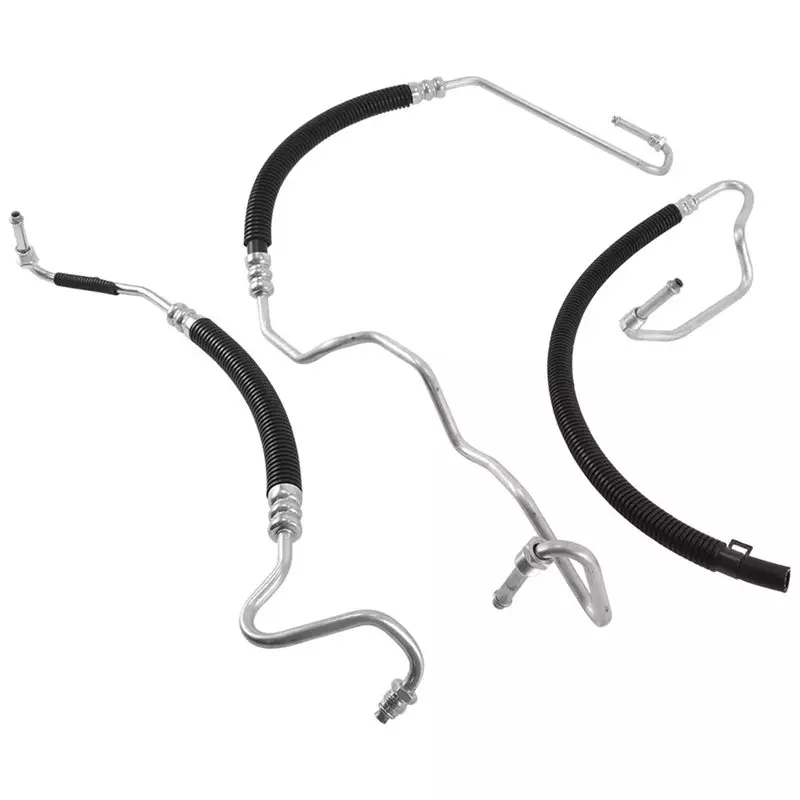 【OFF-SHELF】conjunto de mangueira de direção hidráulica 3 peças 15062625 15295841 se encaixa para Chevy Silverado GMC Sierra 2500 3500 6.6L V8 Turbo 2001-2006