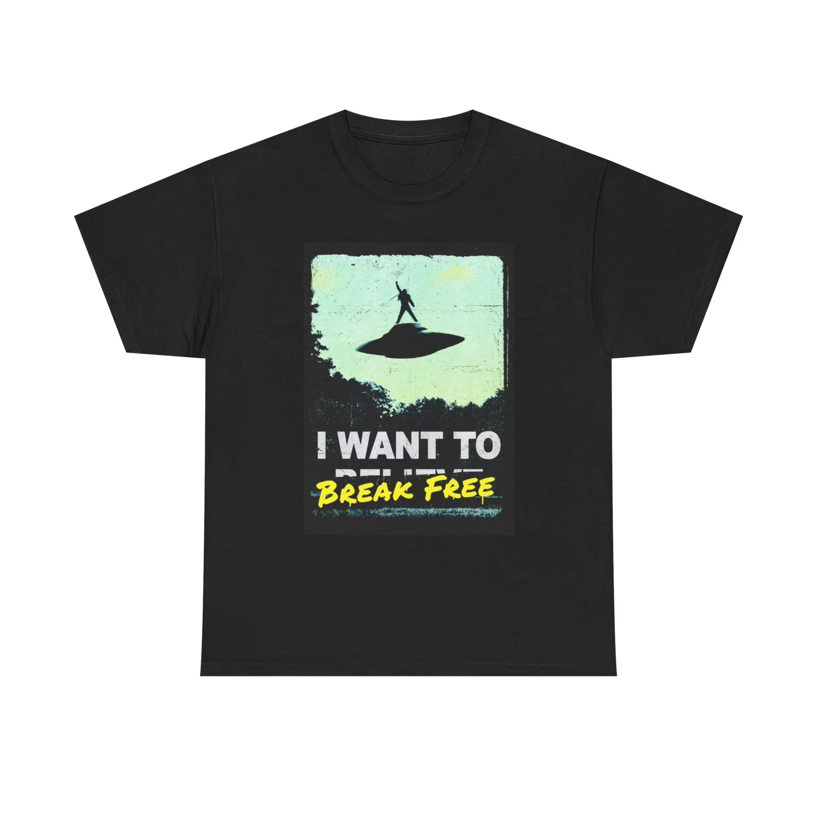 Aliens Spaceship Tshirt Funny Area 51 Vegas graphic Unisex Heavy Cotton Tee