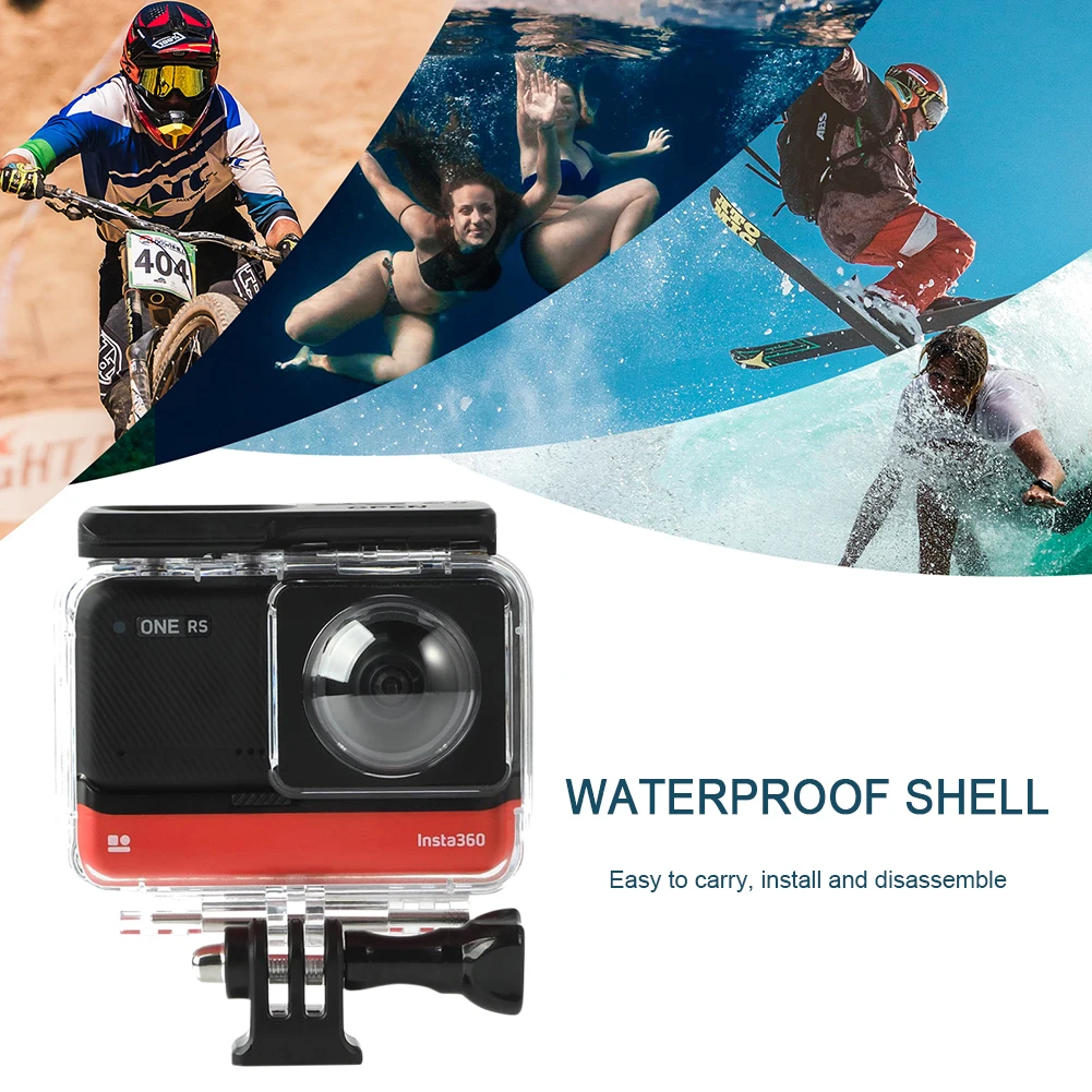 60m Diving Case For Insta360 ONE RS Waterproof case For Insta 360 4K Boost Lens Waterproof Box Protective Shell Cover Accessory