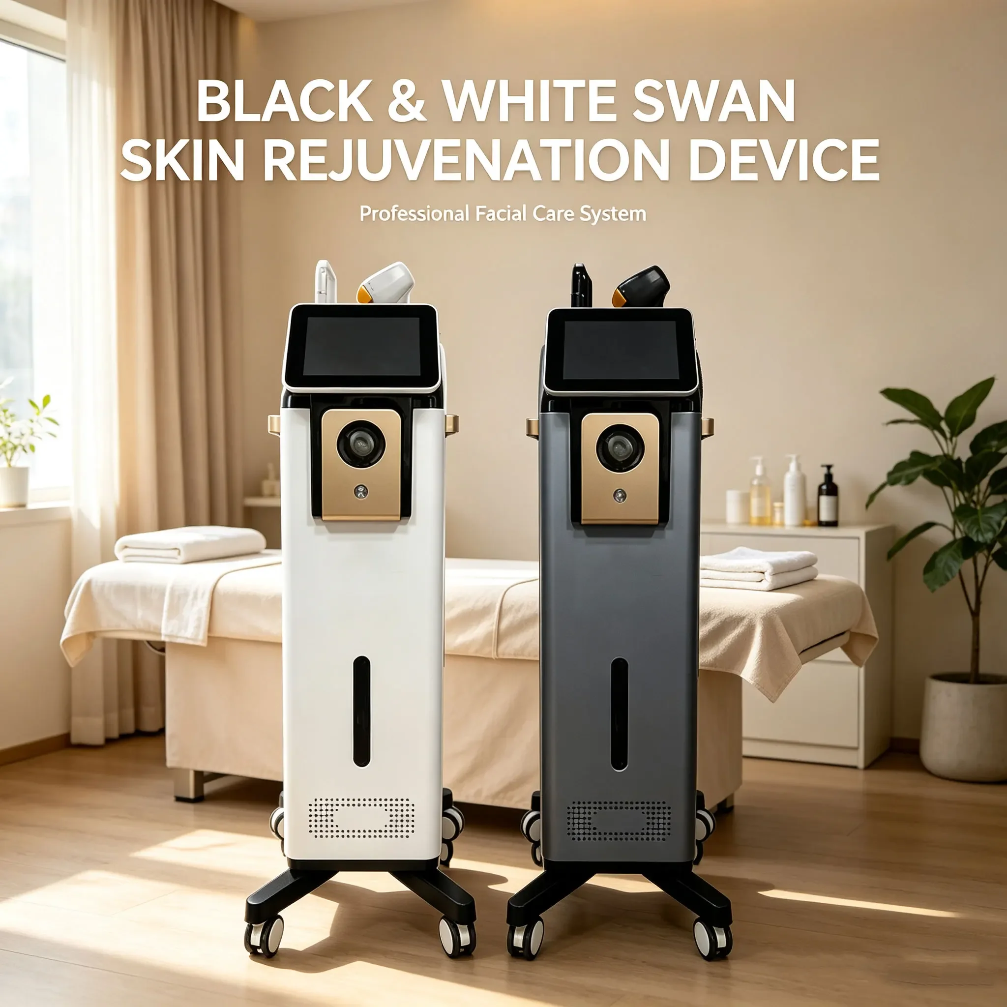 Black And White Swan 810 Ice Point Multifunctional All In One Beauty Salon Specialized Skin Rejuvenation Device