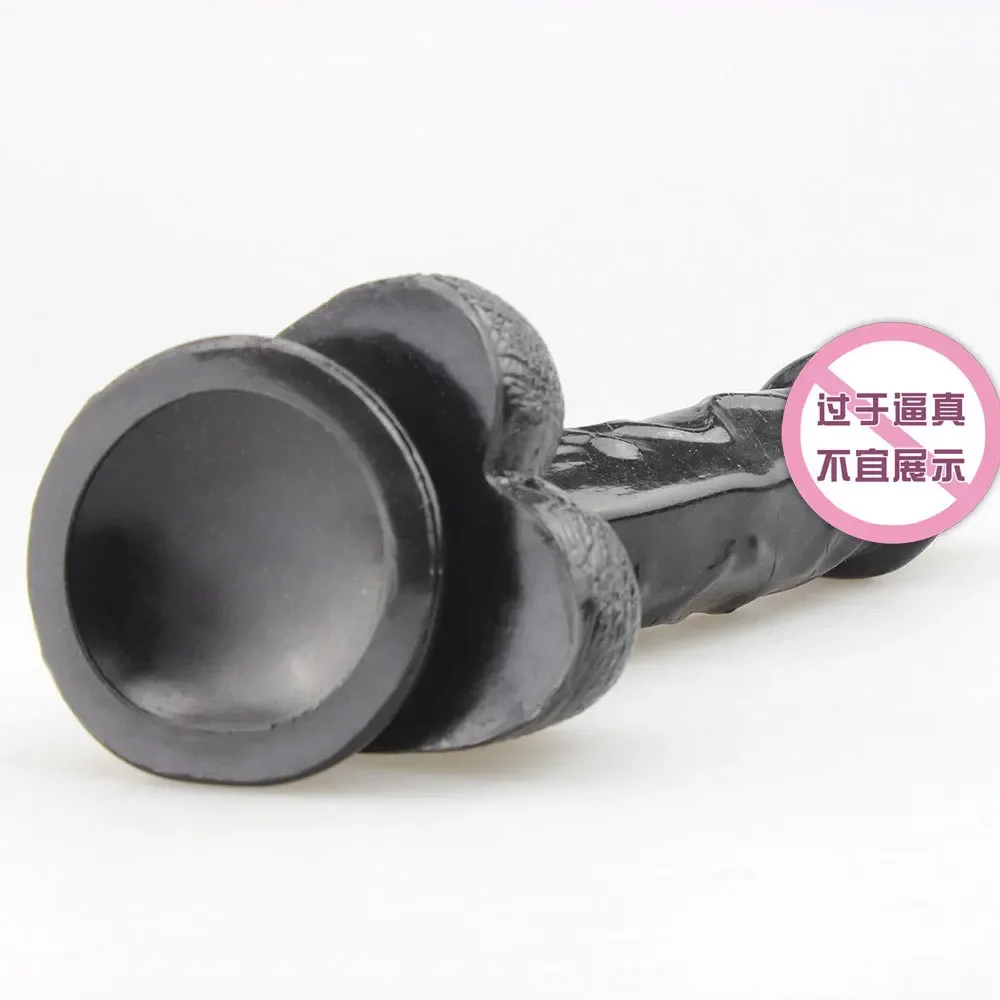 23cm Simulation Dildo Big Sucker Massage Anal Plug Female Masturbation Inverted Mold Realistic Penis With Real Glans