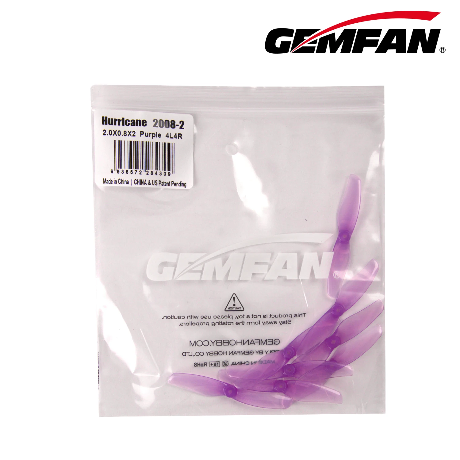 12Pairs(12CW+12CCW) Gemfan Hurricane 2008 2X0.8 51mm 2-Blade PC Propeller for FPV Freestyle 2inch Micro Indoor Drones 1002 1102