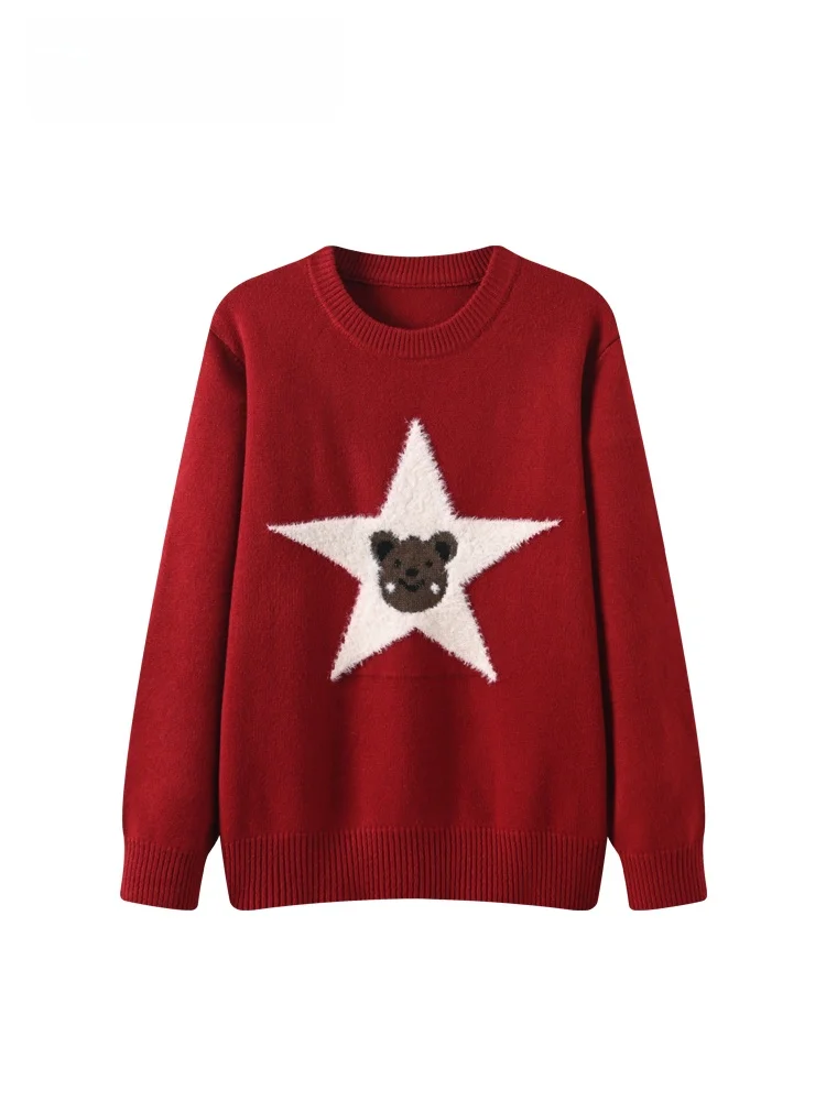 

plus Size Women's Knitwear Long Sve round Ne Casual Sle Autumn Winter Faionable Versatile Big Sister Cute Younglooki...
