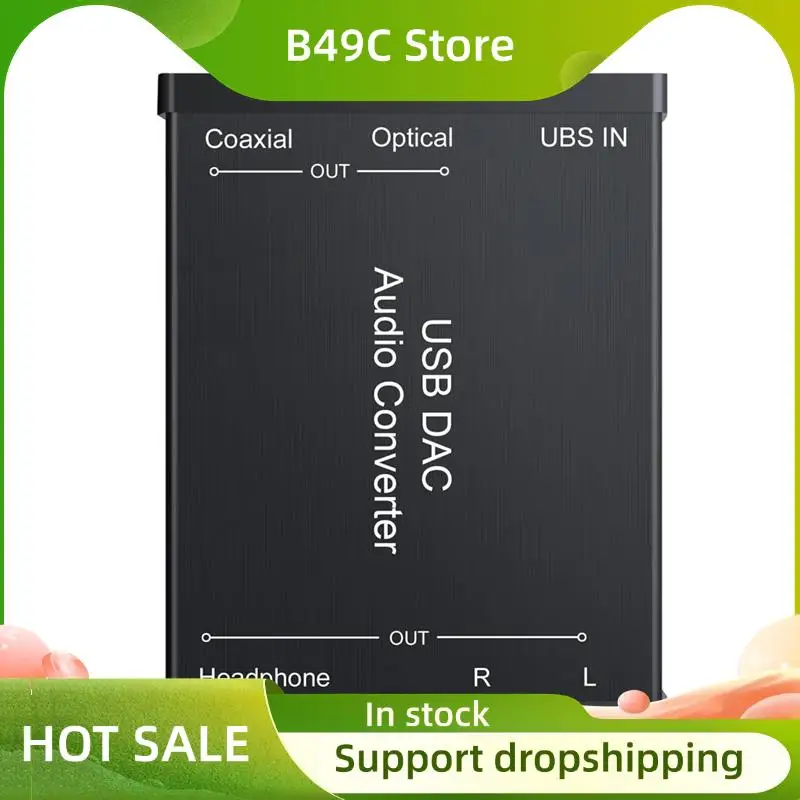 B49C USB Converter USB To Digital Coaxial Optical 3.5Mm Headphone Computer External Sound Card USB Decoding