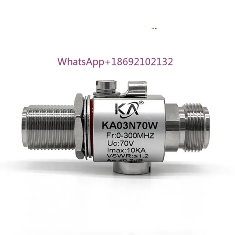 KA03N70F Antenna Feeder Lightning Arrester N-JK Head RF Coaxial Connector 500W Feeder Lightning Arrester 0-300MHz