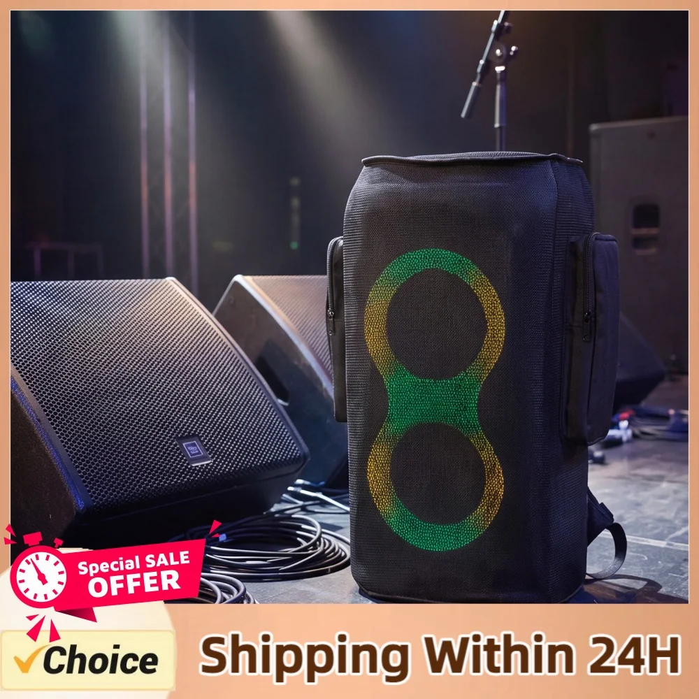 Portable Travel Dust Cover for PARTYBOX 110/120 Travel Case Storage Bag with Microphone​ & Accessories Pocket