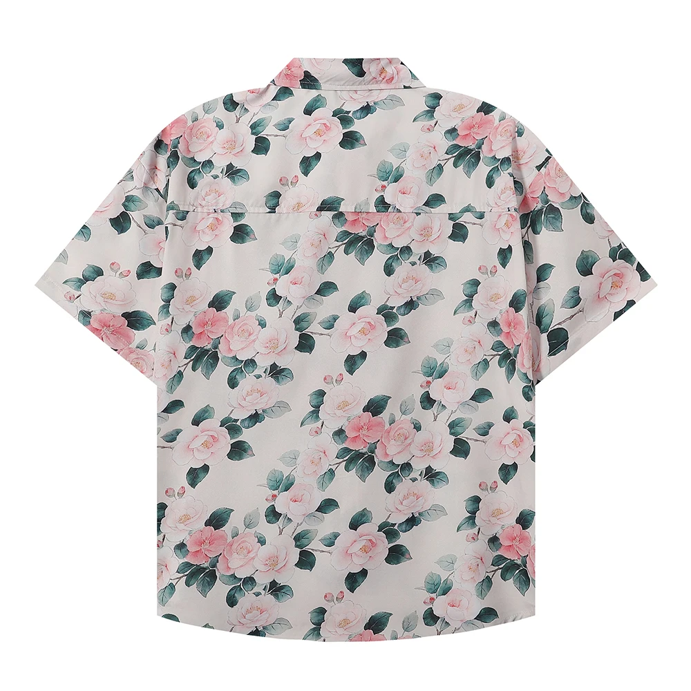 Hawaiian Shirt 2026 Summer Shirts For Man Short Sleeve Y2k Korean Popular Beach Clothes Women Men‘s Clothing Oversized Tops Tee