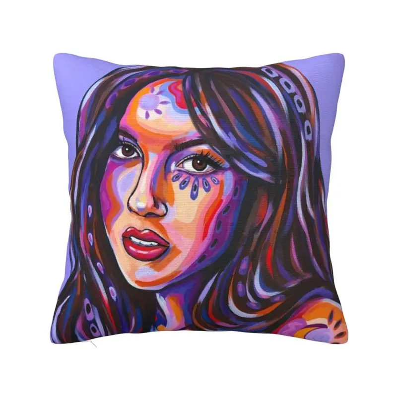 Custom O-Olivia And R-Rodrigo Cushion Cover Home Decorative 3D Printing Throw Pillow for Car Double-sided