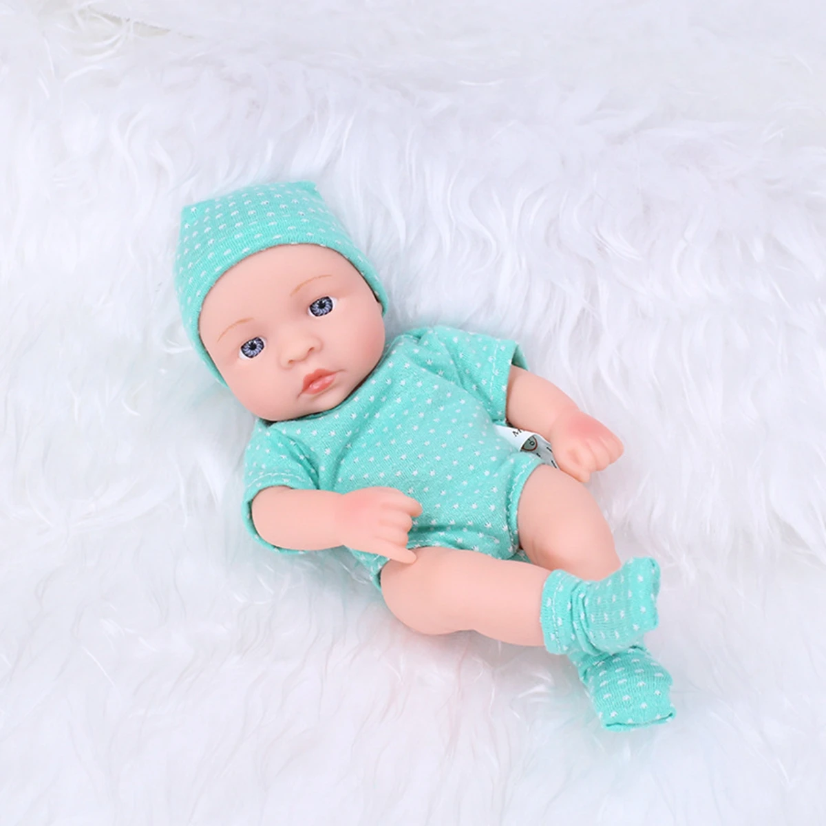 New Silicone Reborn Dolls 20cm Reborn Baby Doll Mini Soft and Full Body Silicone Reborn Toddler Doll Baby Doll For Girls