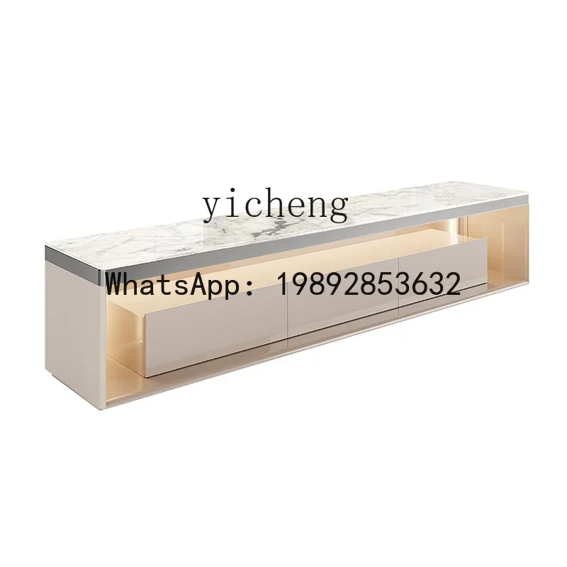 X1  natural luxury stone TV cabinet coffee table light luxury simple high sense home accessories