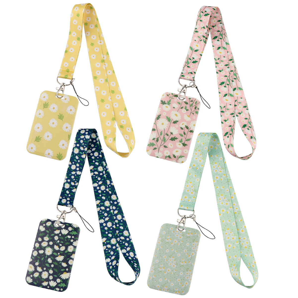 Small Daisy Lanyards for Key Flowers Neck Strap For Card Badge Gym Keychain Lanyard Key Holder DIY Hanging Rope Phone Straps