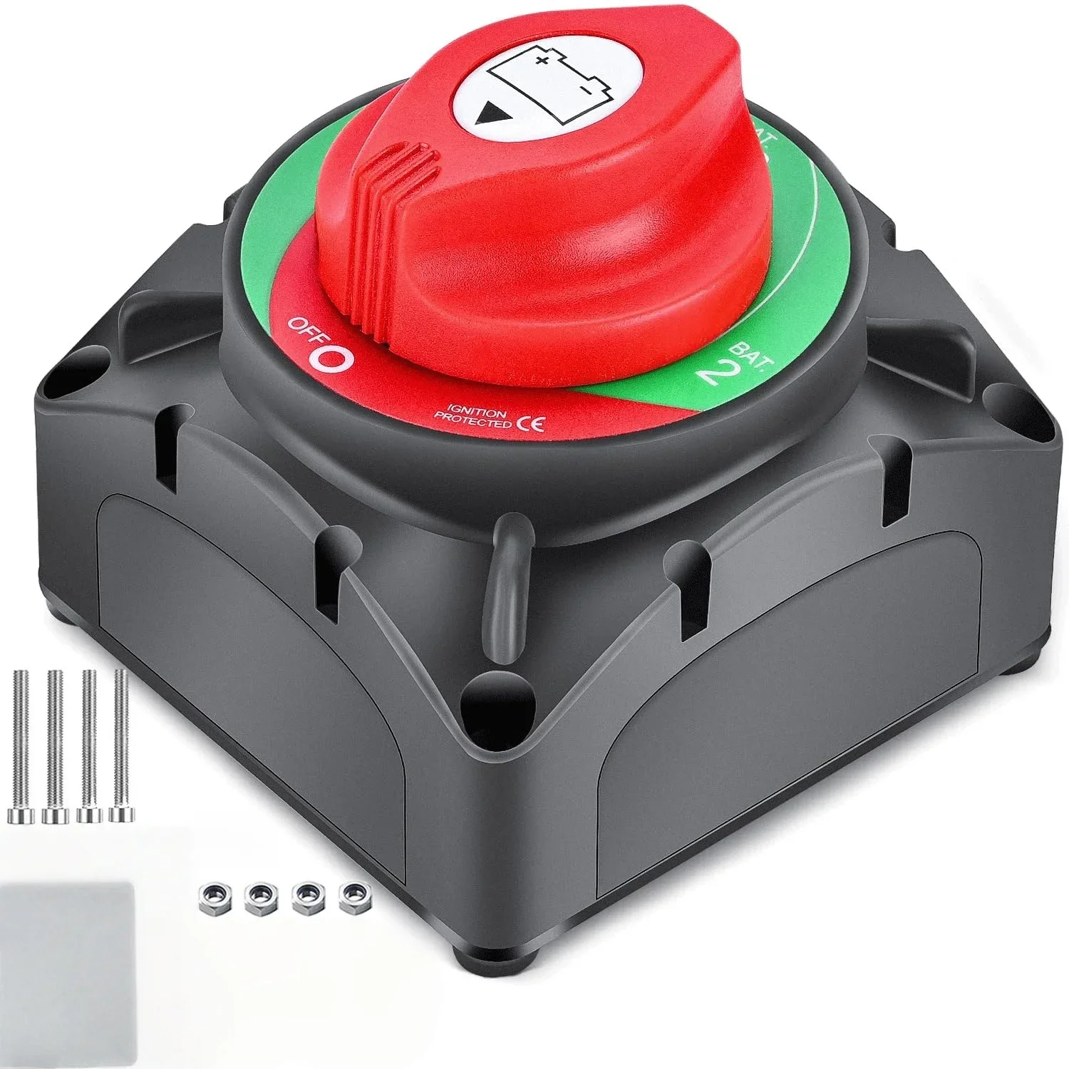 For 12V 24V 48V 200A High Current Battery Power Off Switch Isolator 1-2-Pun For Truck Vehicle Trailer RV Boat Yacht