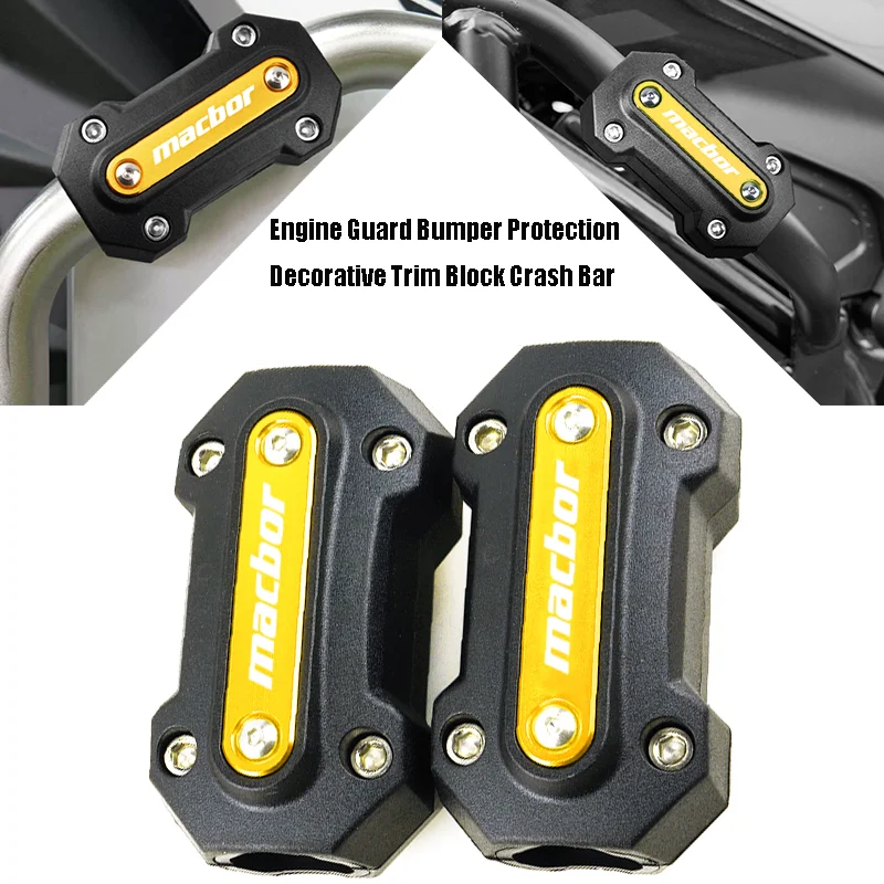 

Motorcycle Engine Guard Bumper Protection Decorative Trim Block Crash Bar Fit For Macbor Montana XR5 2019-2025 XR 5 X R5 XR1