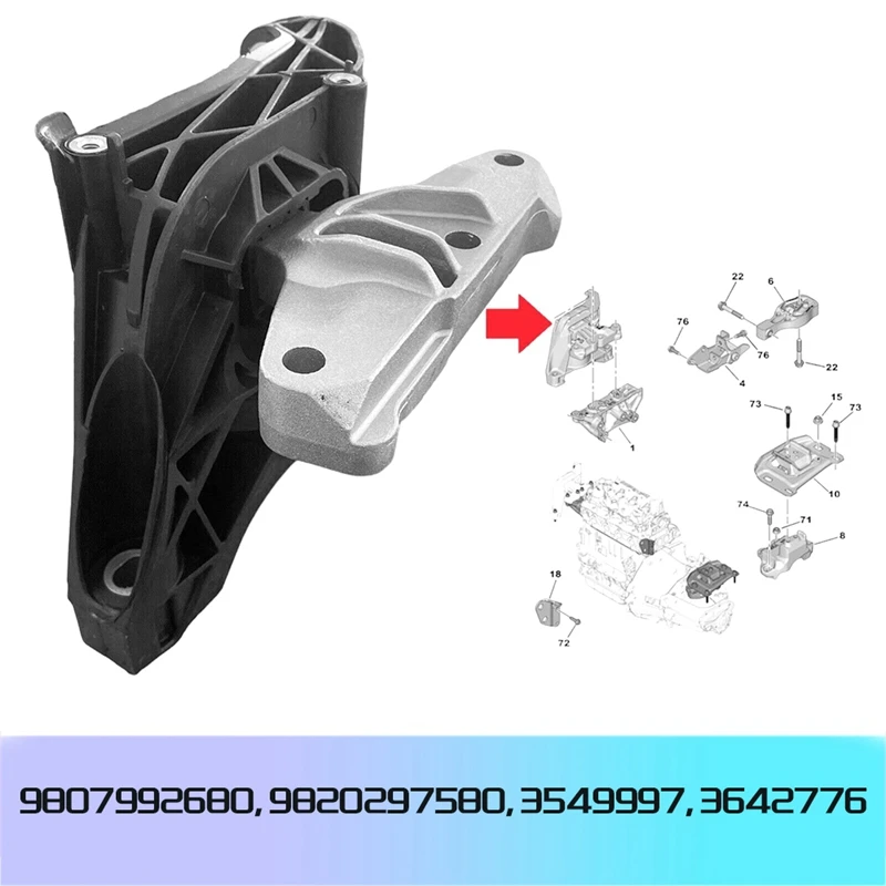 Soporte de Motor HDI para Citroen Berlingo, Peugeot Partner, Rifter 9807992680, 9820297580, 3008, 5008, 1,5