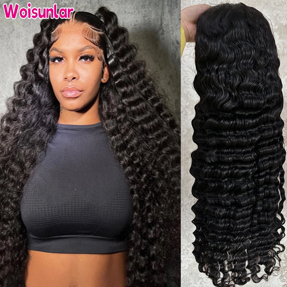 

30 34 Deep Wave Lace Front Wigs Human Hair 13x4 lace Frontal Wigs for Black Women hair Pre Plucked with 6x6 2x6 lace closure wig