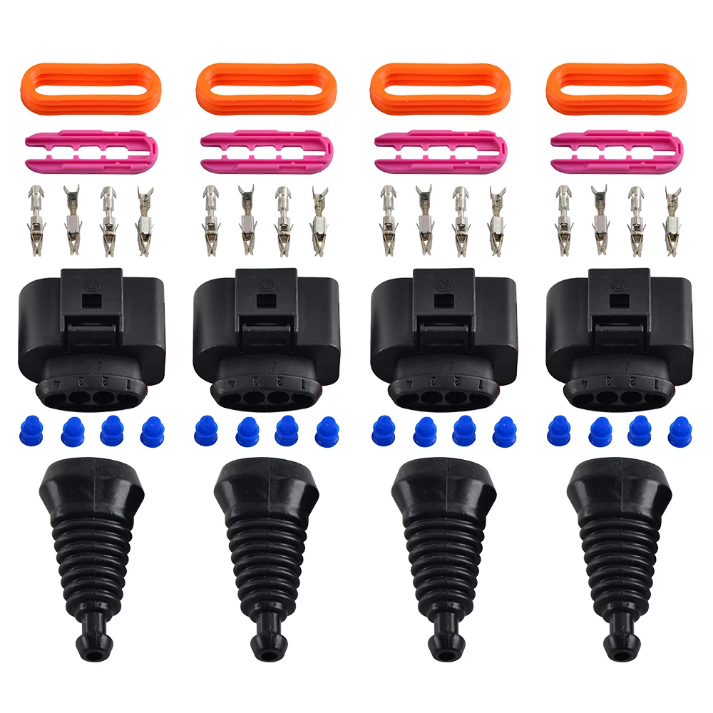 4x Ignition Coil Connector Repair Plug Kit 1J0 998 724 for VW Golf for Jetta for Passat for Polo for Touran, for Audi A4 A6 A8