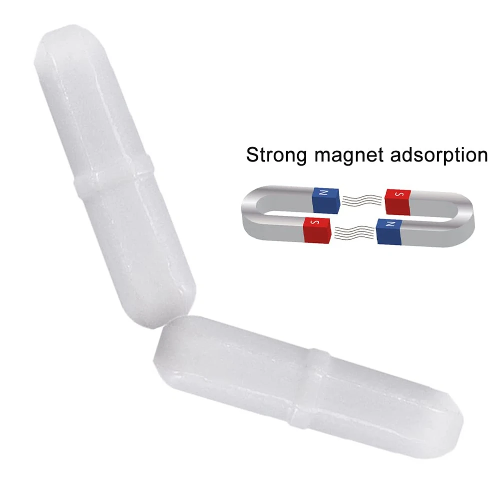 5 peças 30mm/1.2 Polegada ptfe agitador magnético barra de agitação, cor branca, haste de agitação magnética, barra de placa de agitação de laboratório