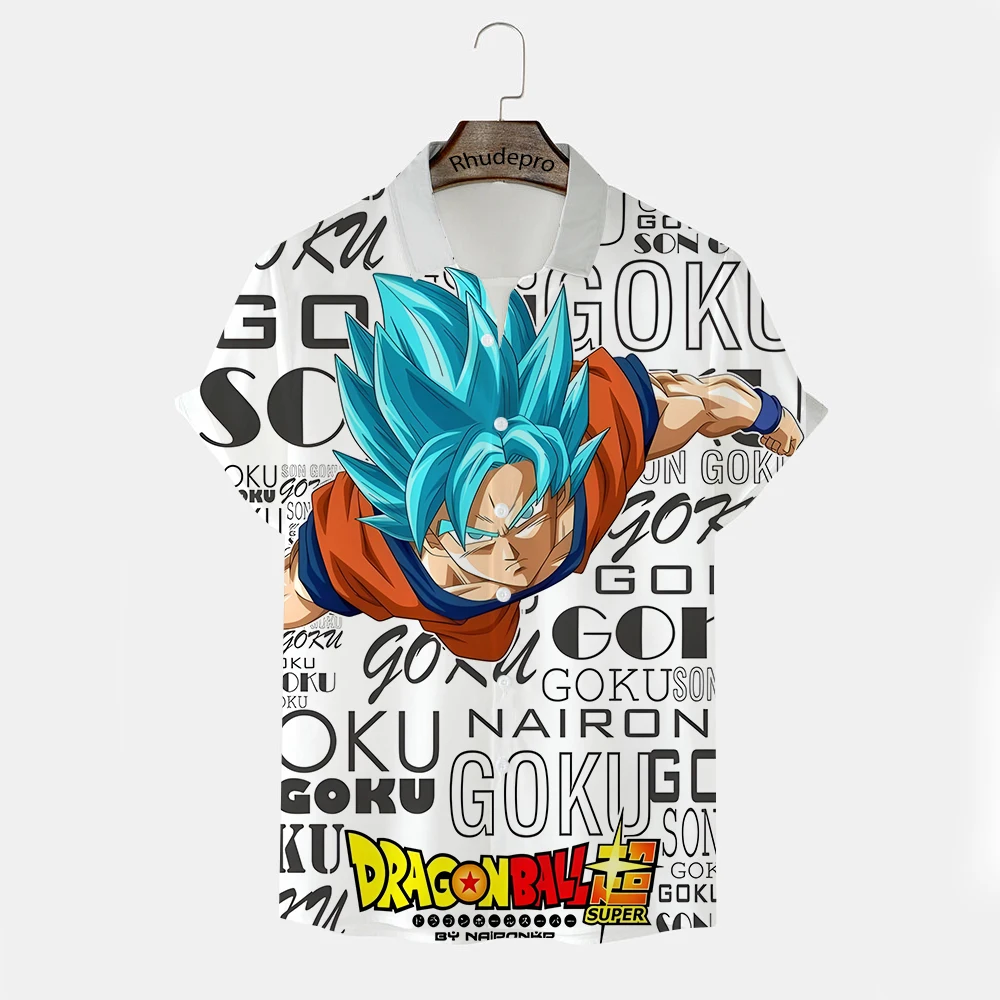 

Goku Men's Shirt 5XL Japanese Anime Hip Hop Tops T-shirts Clothing Y2k Clothes High Quality Gift Harajuku Style Fashion New