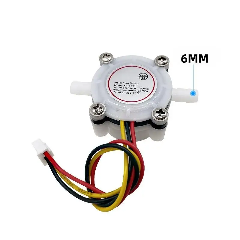 1Pcs Switch Meter Flowmeter Counter 0.3-6L/min Water Coffee Flow Sensor Connected To 6mm Hose DIY Accessories