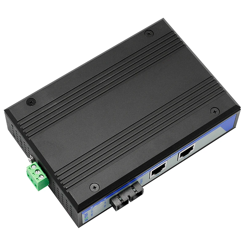 UOTEK 10/100M 2-Port RJ-45 Ports Media Converter Unmanaged Ethernet Switch DC 9-48V With Single Mode UT-2572
