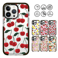 Full Screen Fruit Strawberry Cherry Case For iPhone 16 15 14 13 12 11 Pro X XS XR Max 7 8 Plus SE Soft TPU Shockproof Back Cover