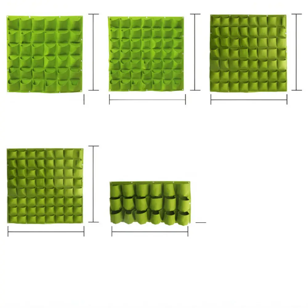 Breathable Hanging Planting Bag Wall Mount Vertical Garden Planter Fabric Vegetable Herb Grow Pouch For Outdoor Yard