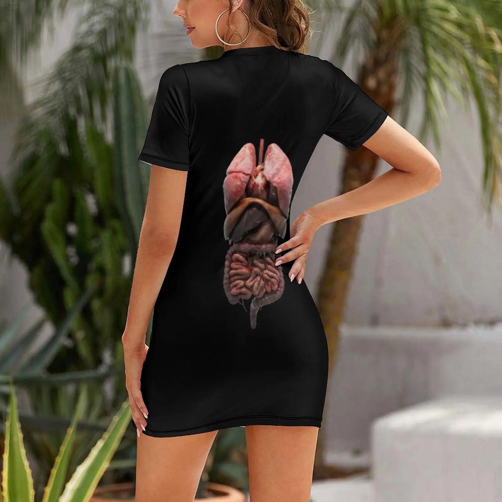 Camiseta del sistema digestivo Camiseta del sistema digestivo 3d Vestido de manga corta Vestidos de noche de lujo 2025 Ropa de mujer Vestido