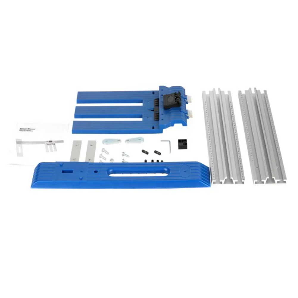 Blue Aluminum Alloy Fixed Guide Rail 0-65cm Adjustable Slotting Slide Track For Electric Circular Saw Woodworking Cutting Tool