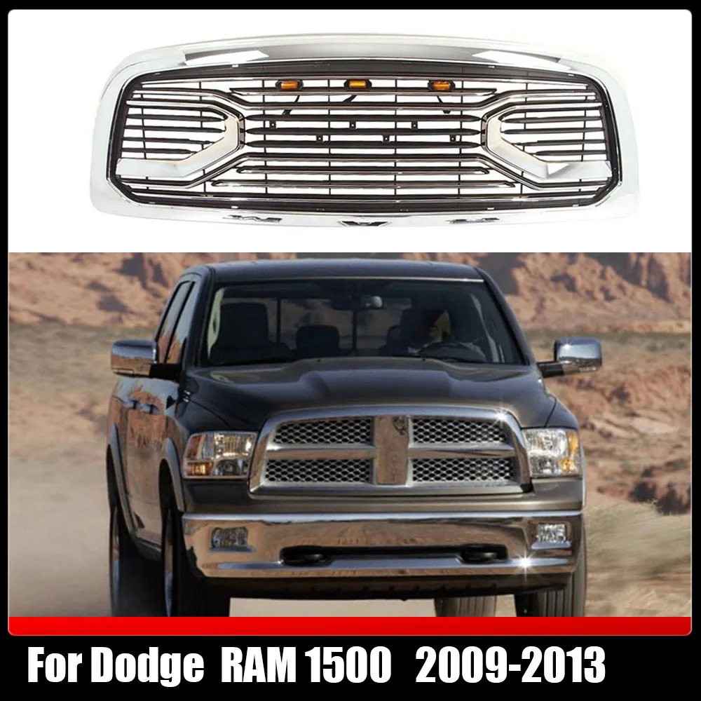 

Modified Radiator Trims Cover Racing Grill Grills Hood Mesh Front Grille Upper Bumper Grilles For Dodge RAM 1500 2009-2013